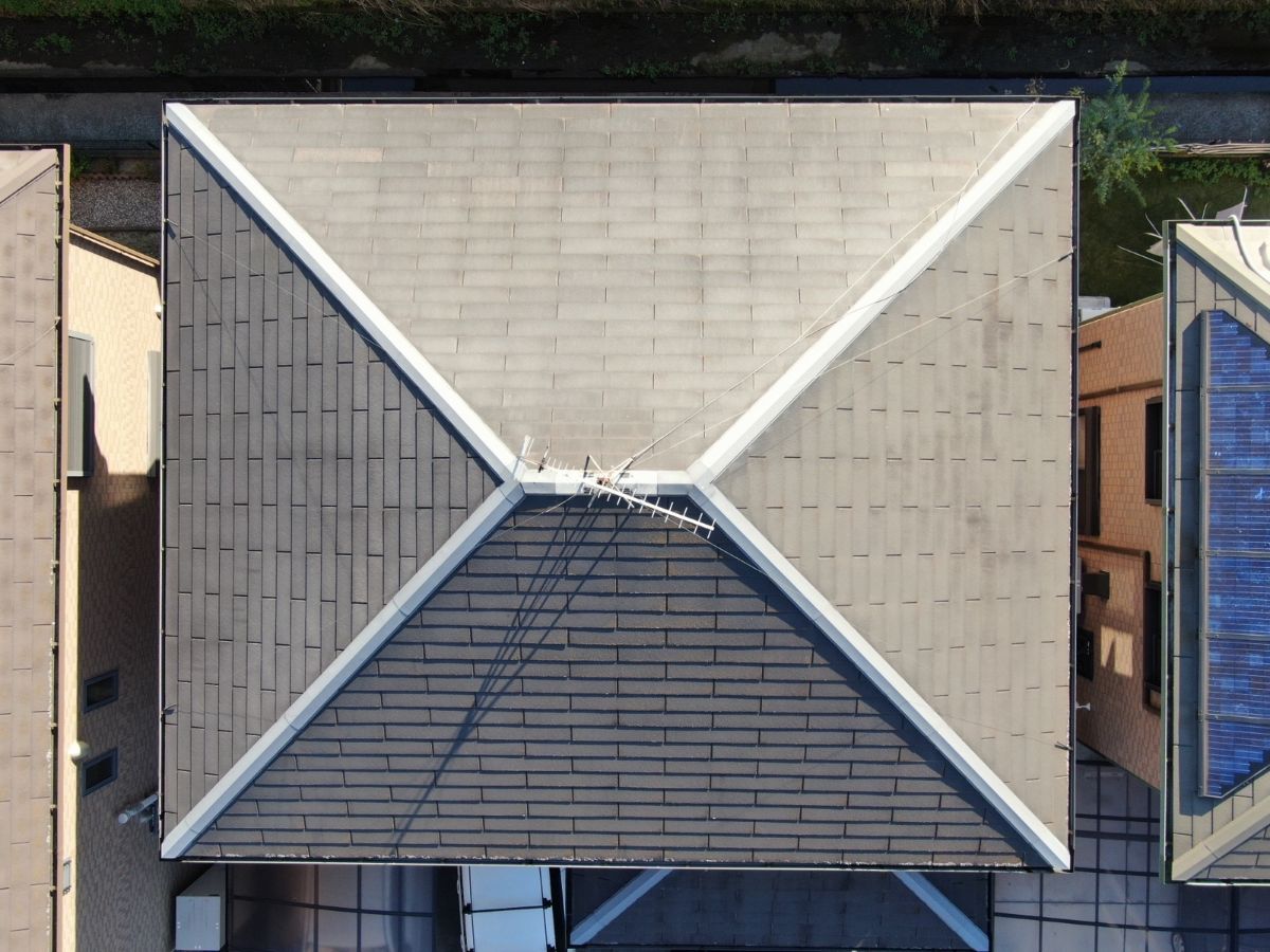 【和歌山市】　M様邸<br>『グレージュの外壁にベージュのアクセントが重厚感溢れる素敵な仕上がりに…✧₊°』ウルトラTOP塗布3